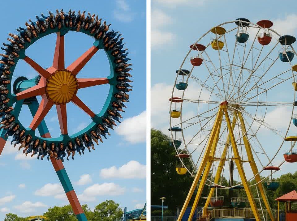 تفاوت وسایل شهربازی مدرن و کلاسیک